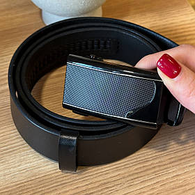 Чоловічий шкіряний ремінь із пряжкою автомат 8490