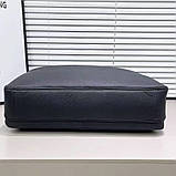 Шкіряна чоловіча ділова сумка для ноутбука 40x27x10, офісний портфель Tiding Bag 56901, чорний, фото 8