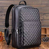 Рюкзак чоловічий 30х41х12, міський наплічник для ноутбука та документів Tiding Bag 13292 чорний, фото 2