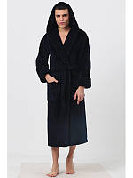 Халат мужской Nusa 1445 синий микрофибра:L/XL;XXL;XXXL