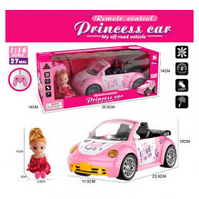Лялька з машинкою на радіокеруванні 666-132 , лялька 12см, машина 23,5см, світло, на батарейках, в коробці 35,5-14-14см