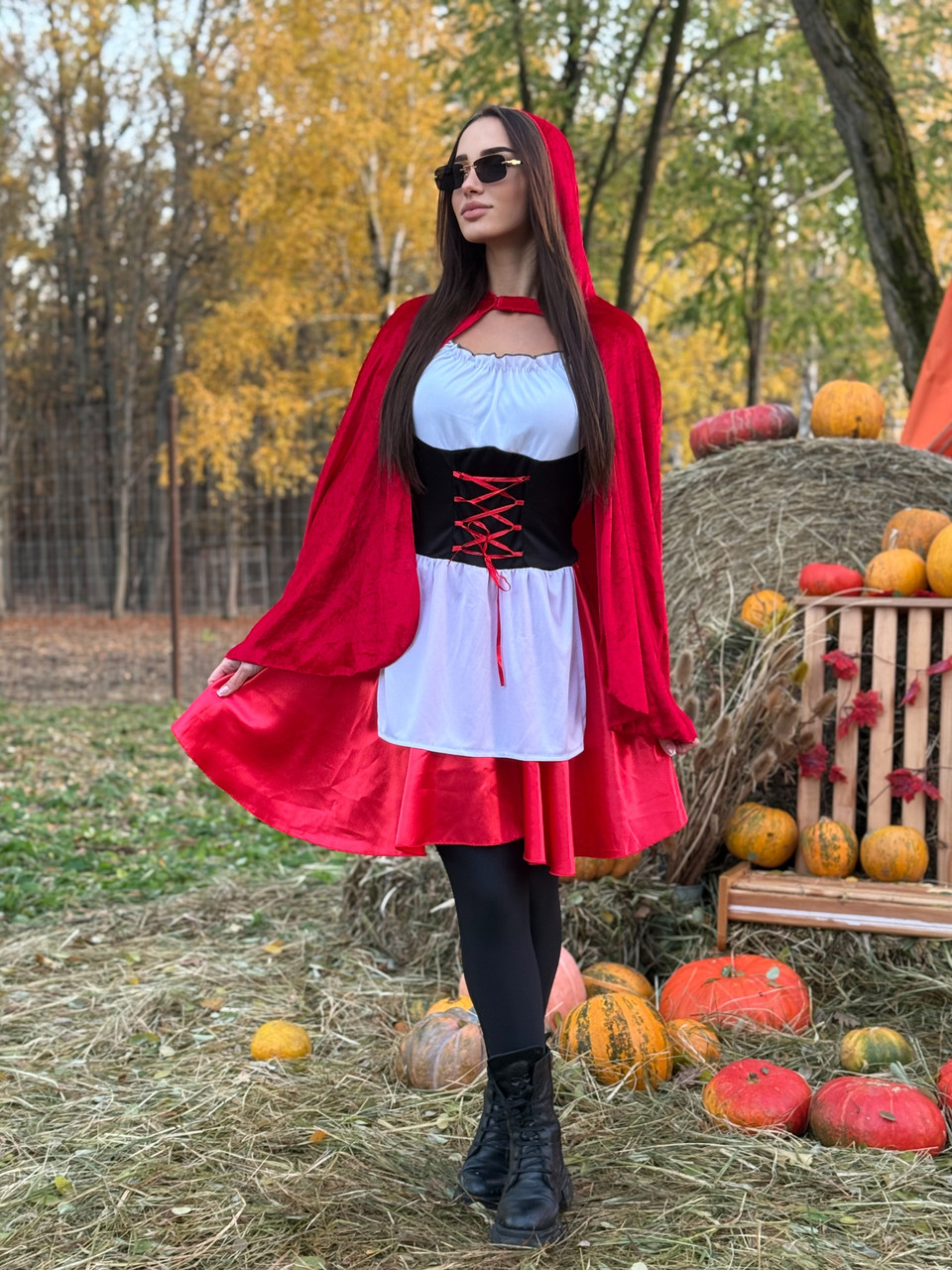 Костюм Червоної Шапочки для дорослих / Образ на Хелловін та свято, фото 1