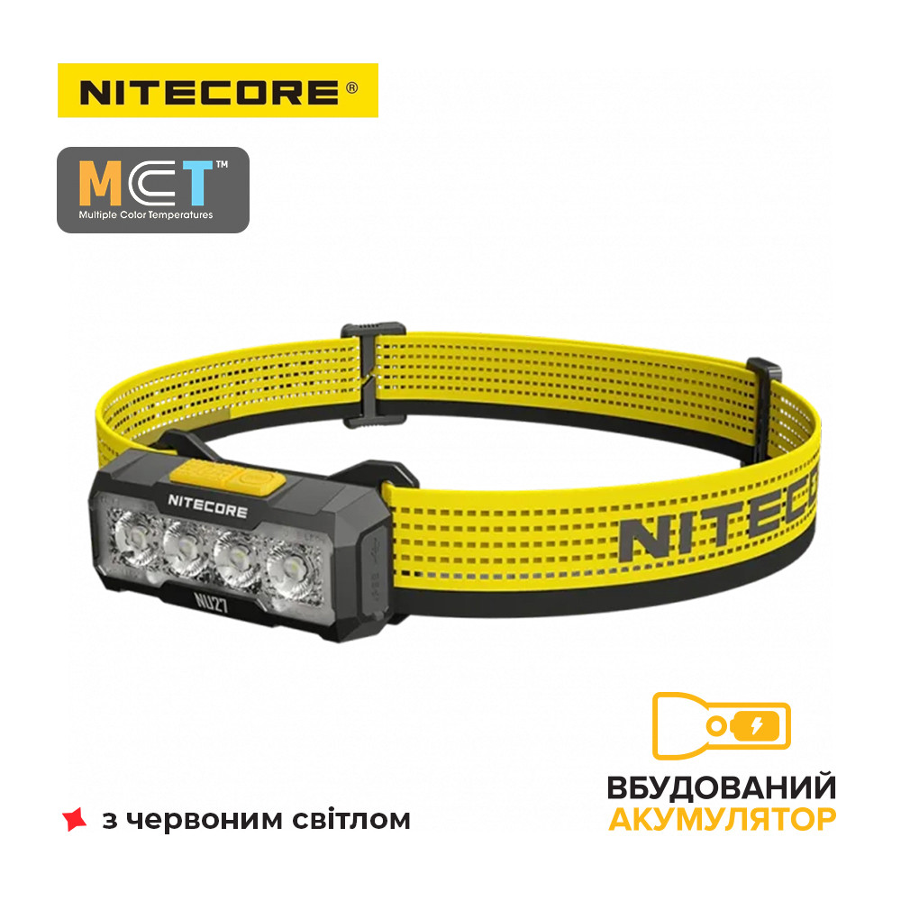 Налобний ліхтар Nitecore NU27 MCT, фото 1