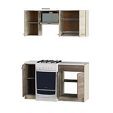 Кухня 1,4м ЕКО 1402 Сонома/Трюфель Без стільниці, фото 3