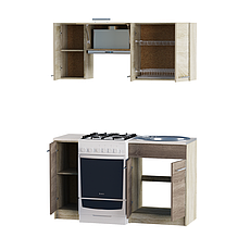 Кухня 1,4м ЕКО 1402 Сонома/Трюфель Без стільниці, фото 4