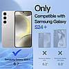 JETech - Захисне скло для екрана Samsung Galaxy S24+ 6.7 дюймів, загартоване скло із захистом від шпигунства, 2 шт, фото 4