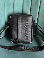 Сумка чоловіча Lakоste текстильна, чоловіча Сумка чорна, барсетка чоловіча, сумка через плече