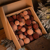 Набір ялинкових куль "Оксамит" 40 шт колір коричневий