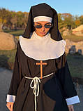 Аксесуари для костюма черниці з хрестом, коміром та поясом – образ для Хеллоуїна та фотосесій, фото 4