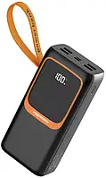 Павербанк Power Bank DENMEN DP31 30000 mAh PD 20W+22,5W + ліхтарик і кабель (Black)