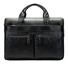 Чоловічий портфель Lorian з відділенням для ноутбука і основним відділенням чорний LR 259006-black-PW, фото 3