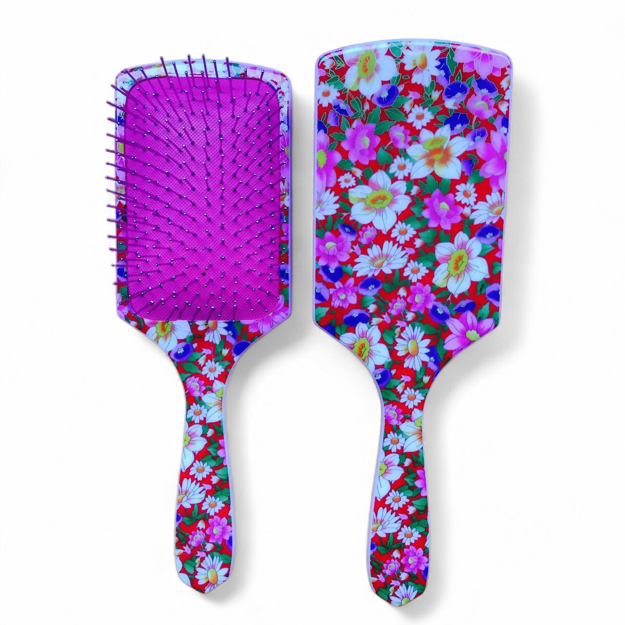 Гребінець, щітка масажка для волосся з люстерком SALON "FLOWERS", фото 1