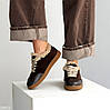 Шикарні кросівки утеплені натуральна шкіра + замша колір шоколад, фото 8