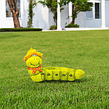 Садова фігурка горщик гусениця, 29х50х21 см, салатовий, магнезія (820139), фото 2