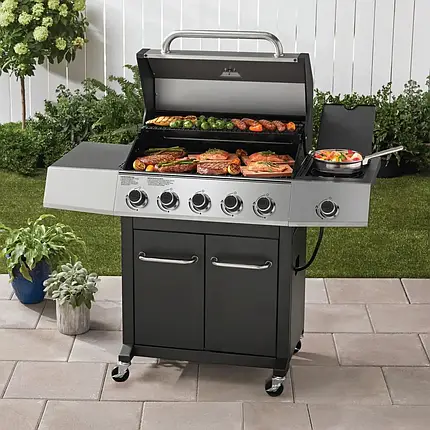 Газовий гриль Expert Grill 5 Burner Propane Gas BBQ Grill 5 пальників з конфоркою, фото 1