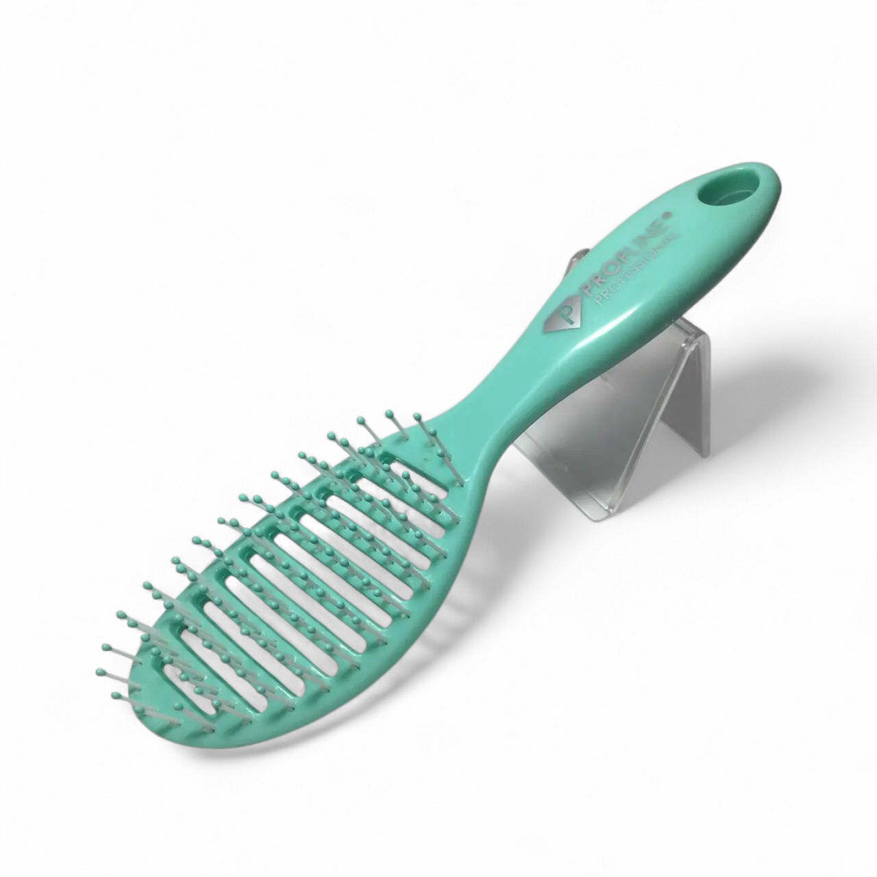 Професійна вигнута щітка PROFLINE зелена для укладання та сушіння волосся феном з антистатичним ефектом., фото 1