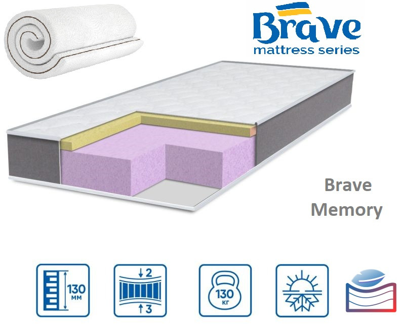 Матрац Brave Memory 13см 120*190 Вакумне скручування!, фото 1