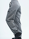 Жіночі карго брюки з нейлону та рефлективним кантом "Void", сірий, фото 4
