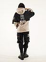 Жіночий анорак з принтами "SM-2413", чорно-бежевий, фото 7