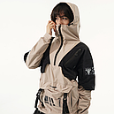 Жіночий анорак з принтами "SM-2413", чорно-бежевий, фото 8