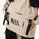 Жіночий анорак з принтами "SM-2413", чорно-бежевий, фото 9