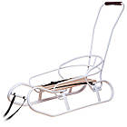 Санки "Експрес" білі + спинка + ручка