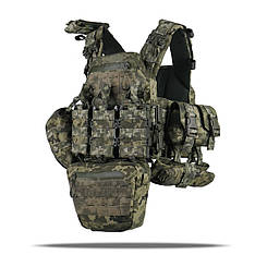 Комплект Kiborg Плитоноска GU gen.2 + 8 підсумків Піксель