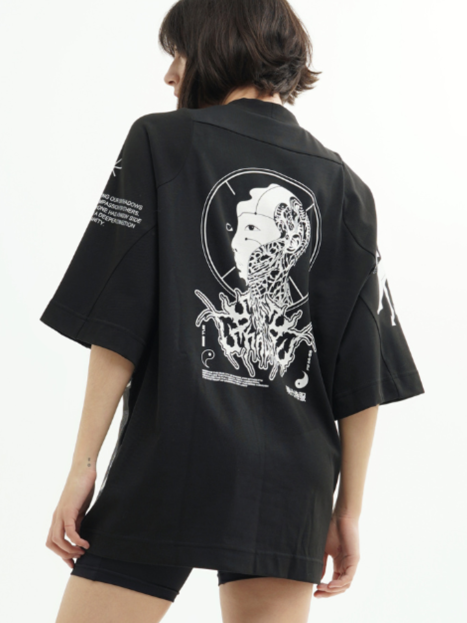 Жіноча футболка з куліру та принтами "Шейд", фото 1