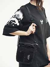 Жіноча сумка-месенджер з велкро "Кондор", чорний