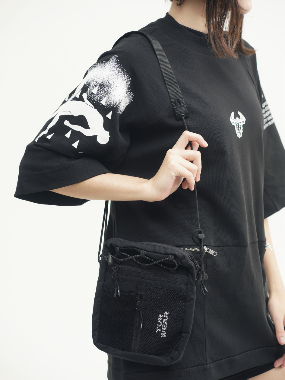 Жіноча сумка-месенджер з велкро "Кондор", чорний, фото 1