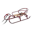 Санки "Снігур" бордові + спинка