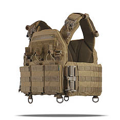 Плитоноска Kiborg GU Gen.2 + з'ємна панель для трьох магазинів Койот