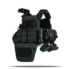 Комплект Kiborg Плитоноска GU gen.2 + 8 підсумків Чорний Мультикам