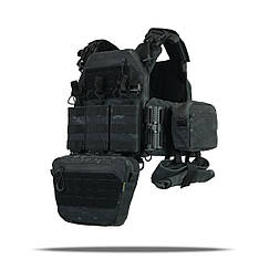 Комплект плитоноска Kiborg GU Gen.2 + 6 підсумків Чорний Мультикам