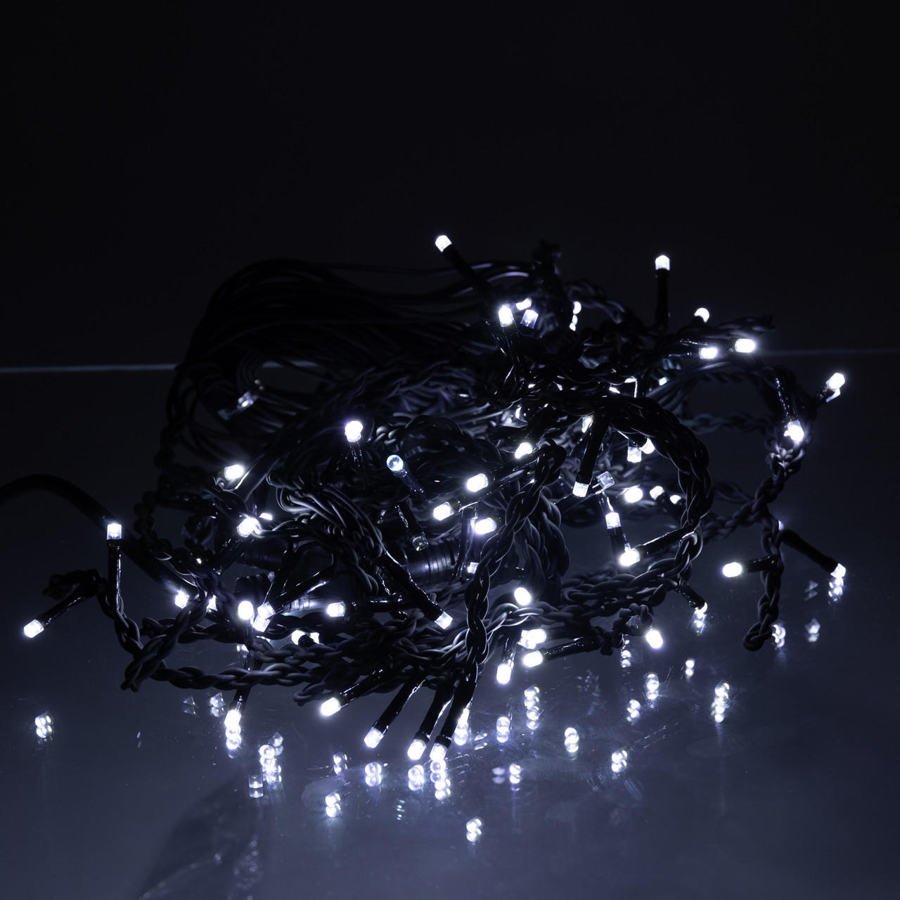 Новорічна гірлянда вулична Бахрома 6 м 105 LED чорний провід Білий 6МBW, фото 1