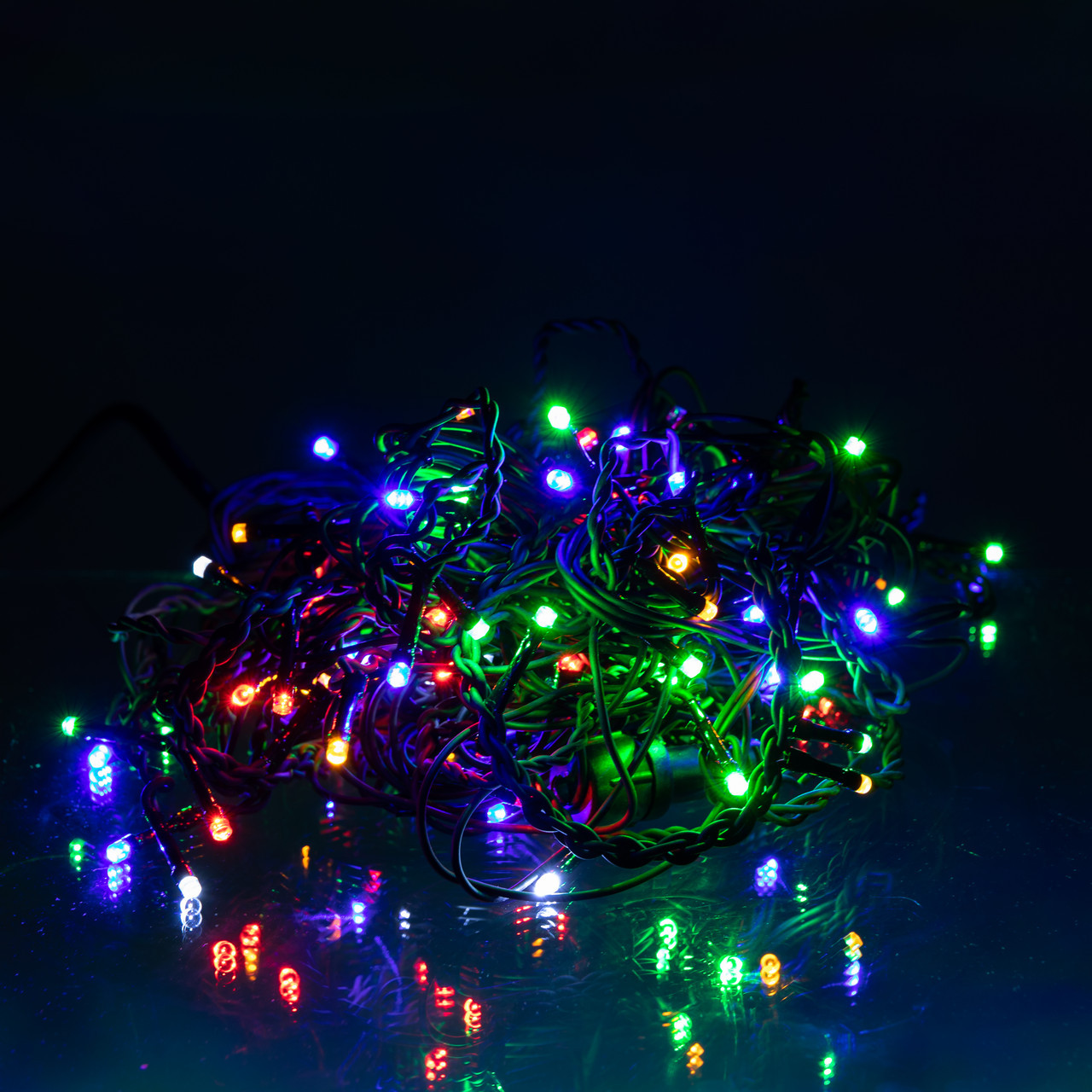 Новорічна гірлянда вулична Бахрома 6 м 105 LED чорний провід Мультиколор 6МBML, фото 1