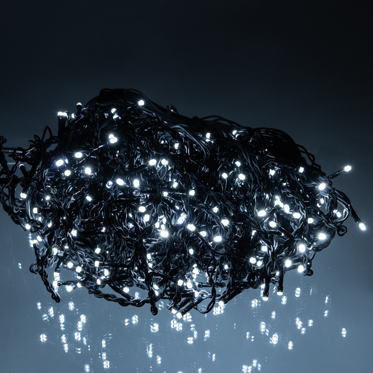 Новорічна гірлянда вулична Бахрома 36 м 600 LED чорний провід Білий 36МBW, фото 1