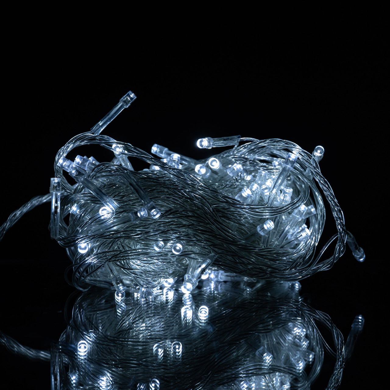 Новорічна гірлянда кімнатна нитка 10 м 120 LED білий провід Білий W120LED10MWW, фото 1