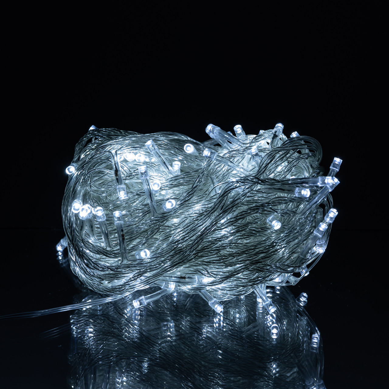 Новорічна гірлянда кімнатна нитка 14 м 160 LED кімнатна гірлянда білий провід Біле світло W160LED16MWW, фото 1