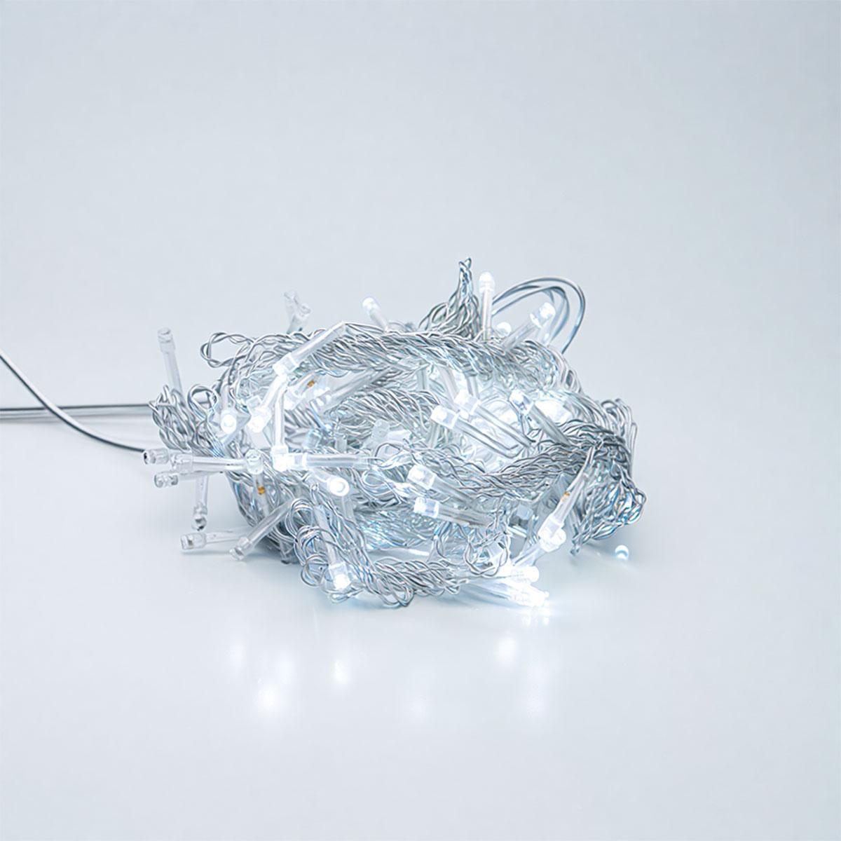 Новорічна гірлянда штора 2х2 м 80 LED кімнатна білий провід Білий ZWM2280LEDW, фото 1