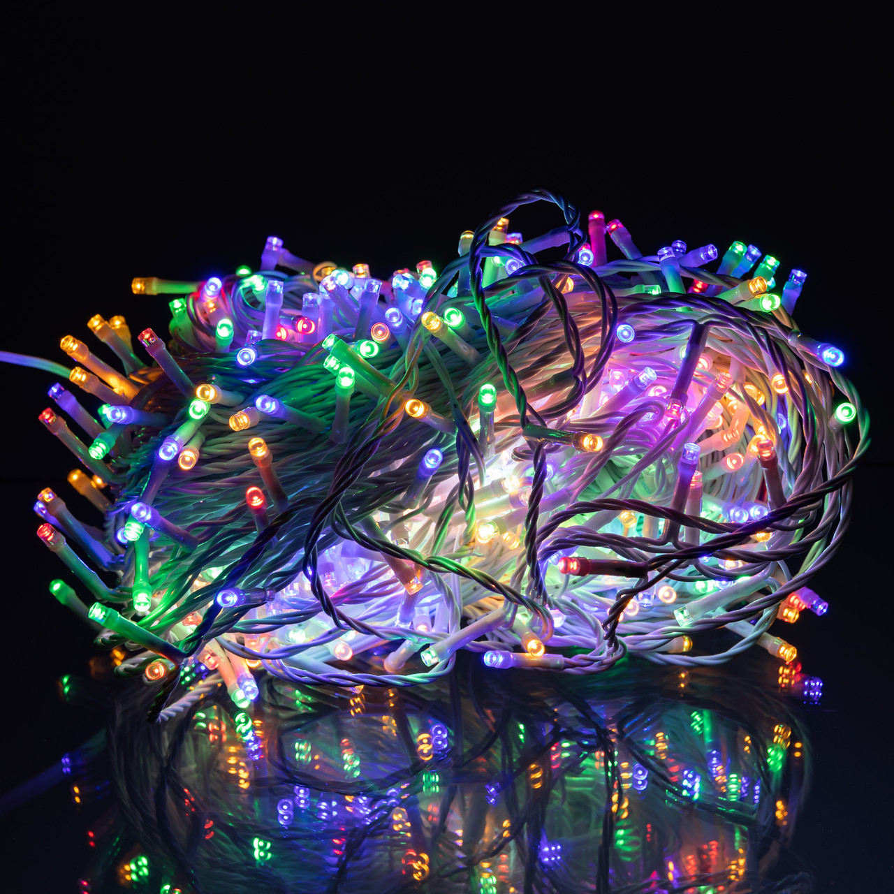 Гірлянда Різдвяна фея вулична 50 м 500 LED білий провід Мультиколір CF500L50MWML, фото 1