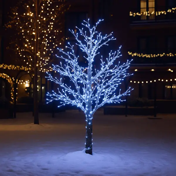 Гірлянда Нитка вулична 30 м 300 LED білий провід Білий CF300L30MWW, фото 1