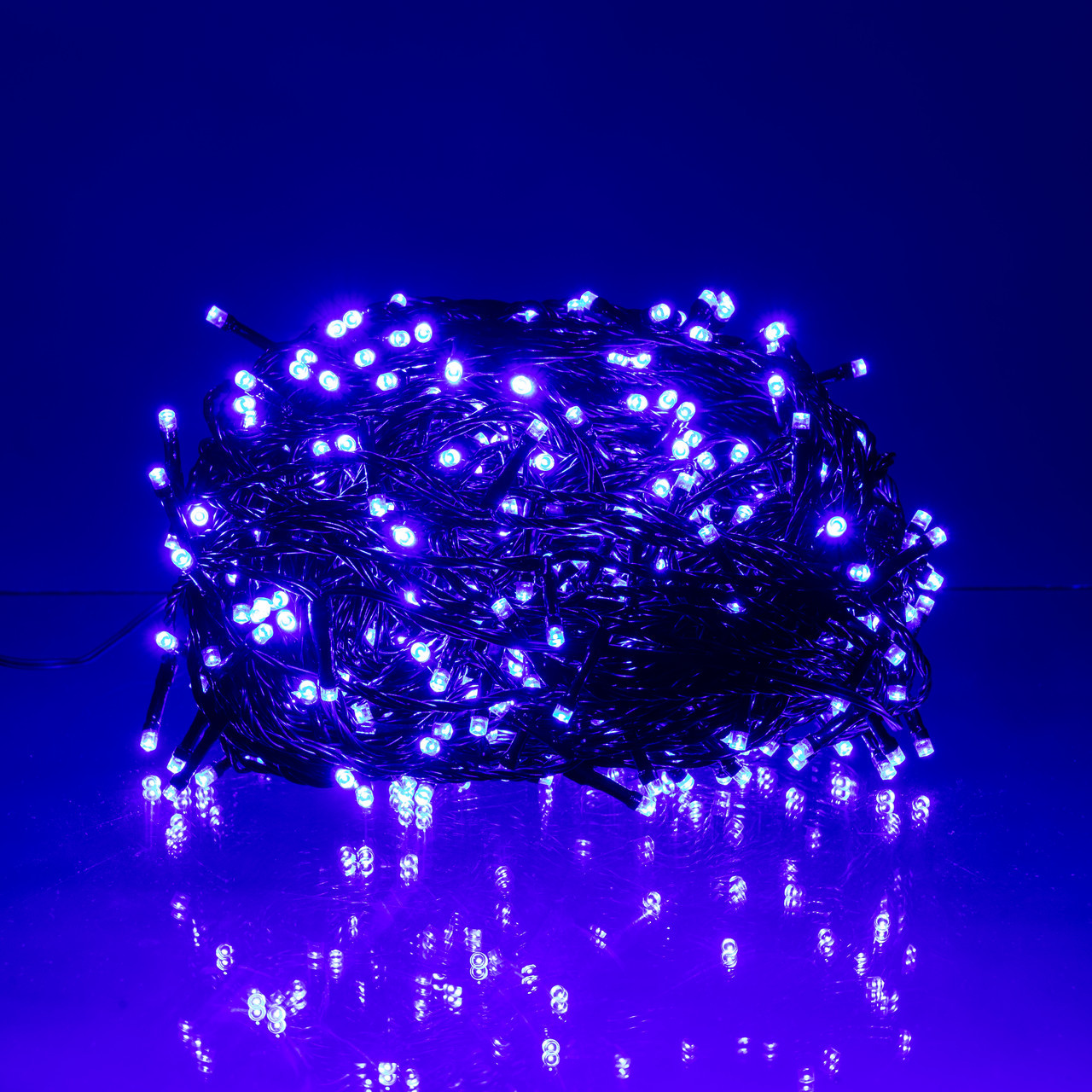 Гірлянда Різдвяна фея вулична 50 (м) 500 LED чорний провід Синій CF500L50MBBL, фото 1