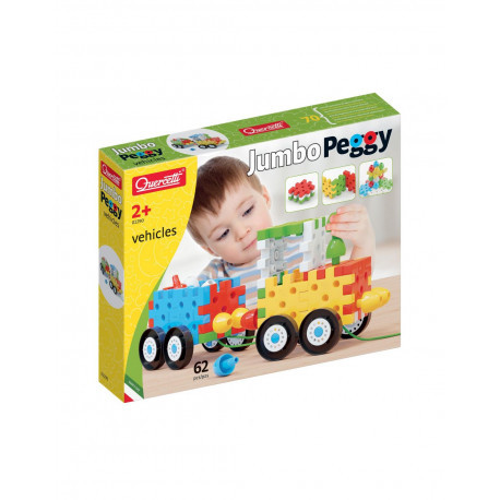 Конструктор Транспорт (62 деталі) Quercetti, фото 1