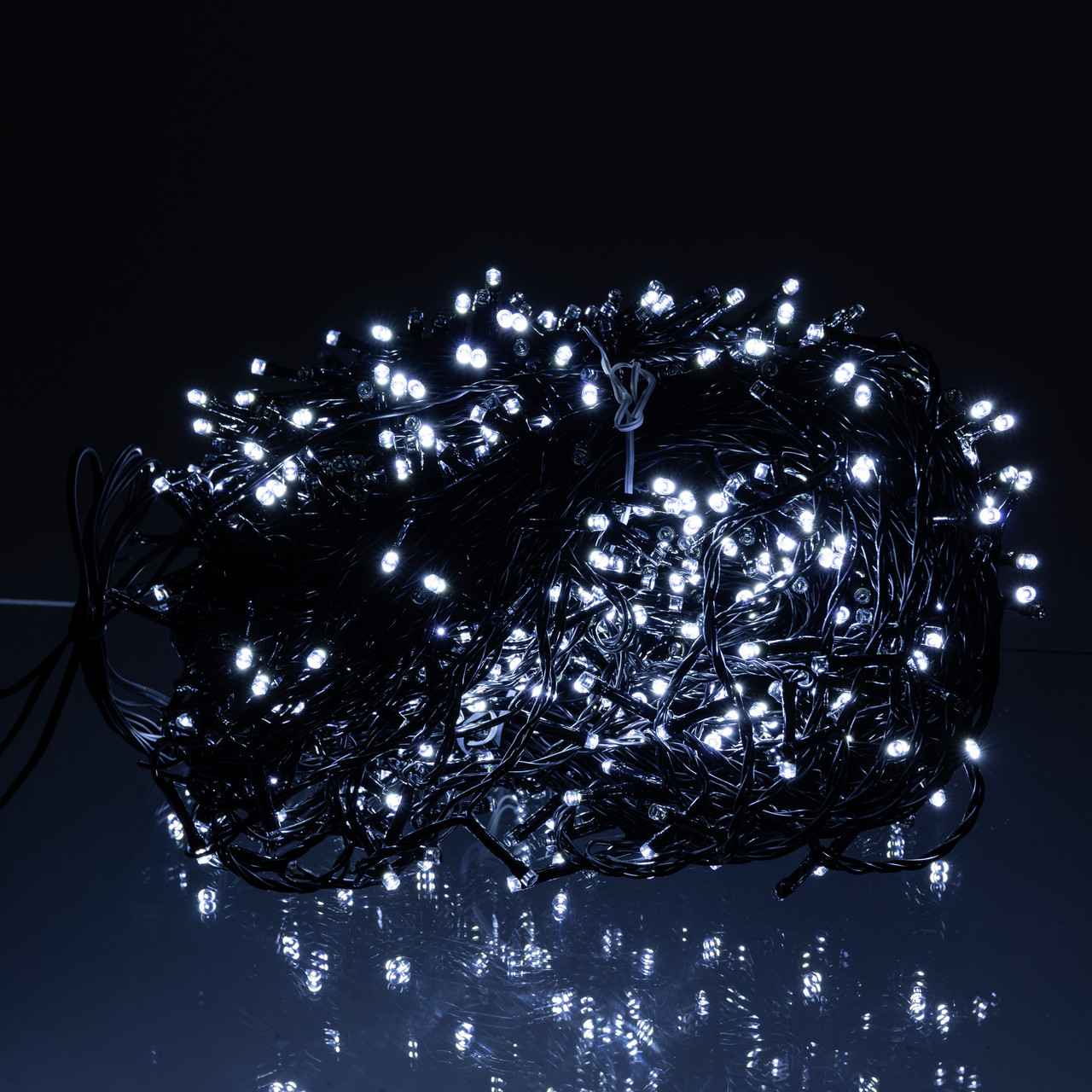 Гірлянда Різдвяна фея вулична 100 (м) 1000 LED чорний провід Білий CF1000L100MBW, фото 1