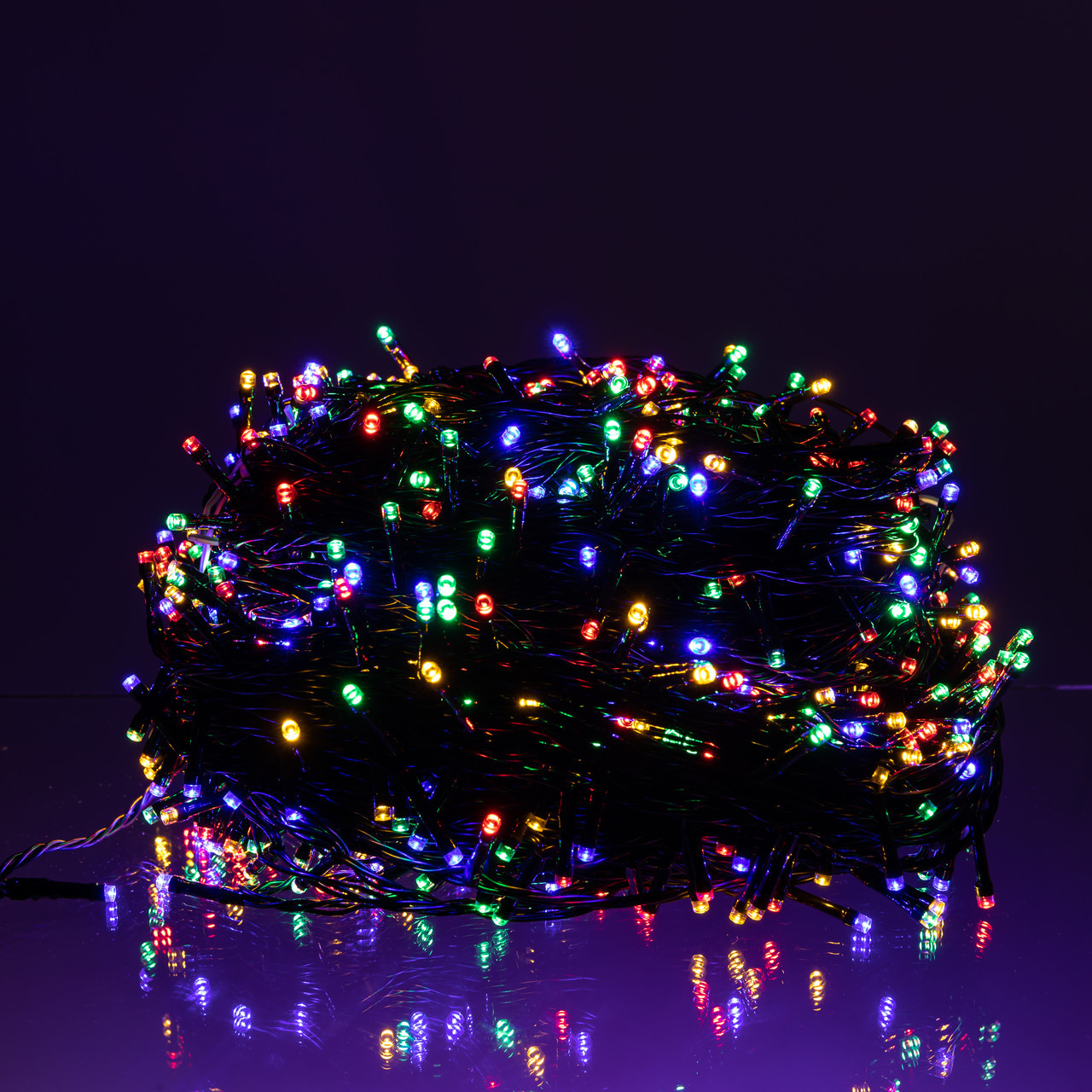 Гірлянда Різдвяна фея вулична 100 (м) 1000 LED чорний провід Мультиколір CF1000L100MBML, фото 1