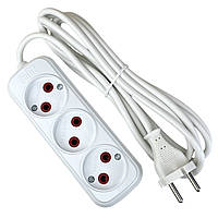 Подовжувач на 3 гнізда 3м без заземлення