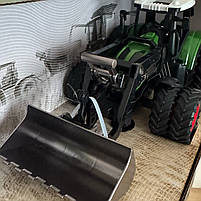 Трактор зелений 1:24 гумові колеса ківш рухомі елементи 27*15*12см (99-79 A), фото 2