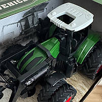 Трактор зелений 1:24 гумові колеса ківш рухомі елементи 27*15*12см (99-79 A), фото 3