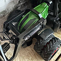 Трактор зелений 1:24 гумові колеса ківш рухомі елементи 27*15*12см (99-79 A), фото 4